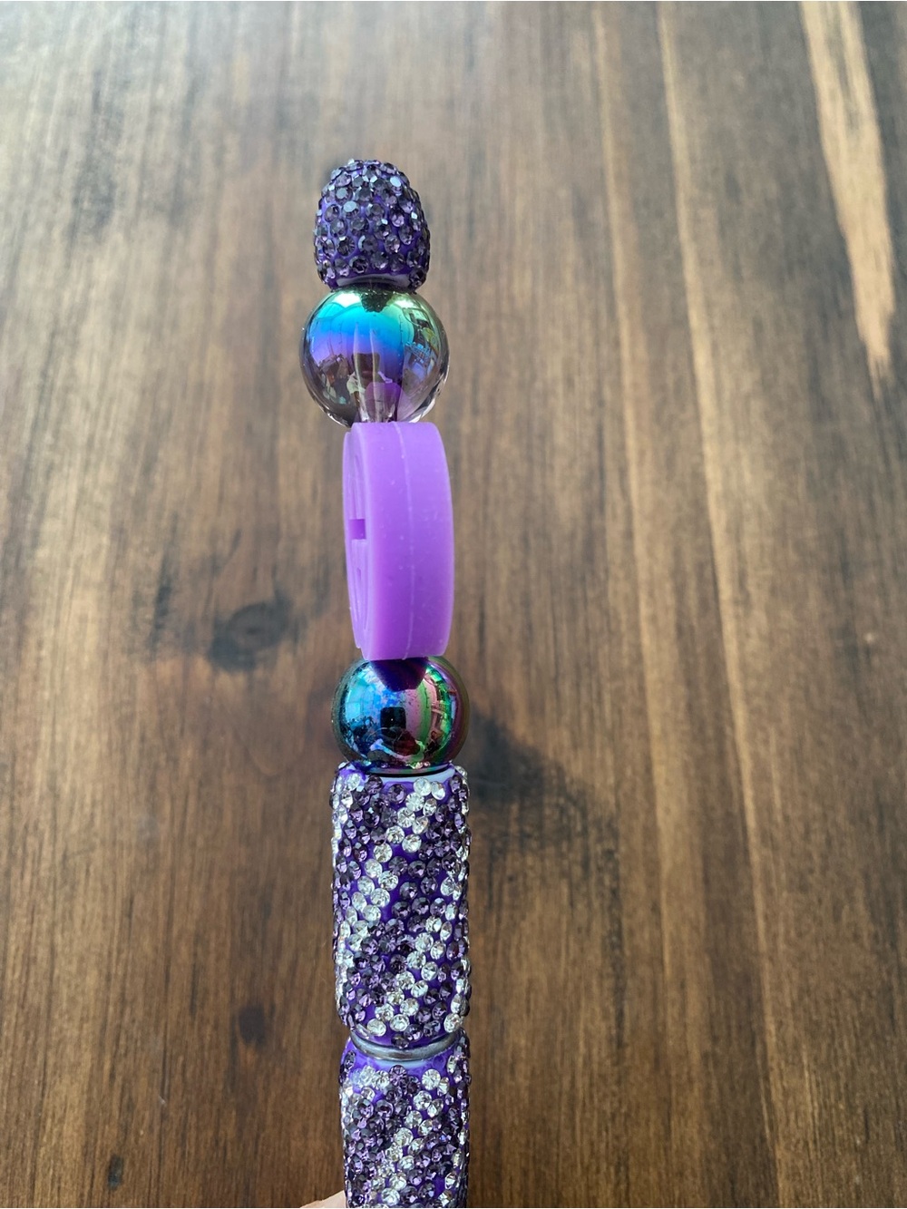 Purple Rhinestone Charm Ballpoint Pen - Picture 2 of 2